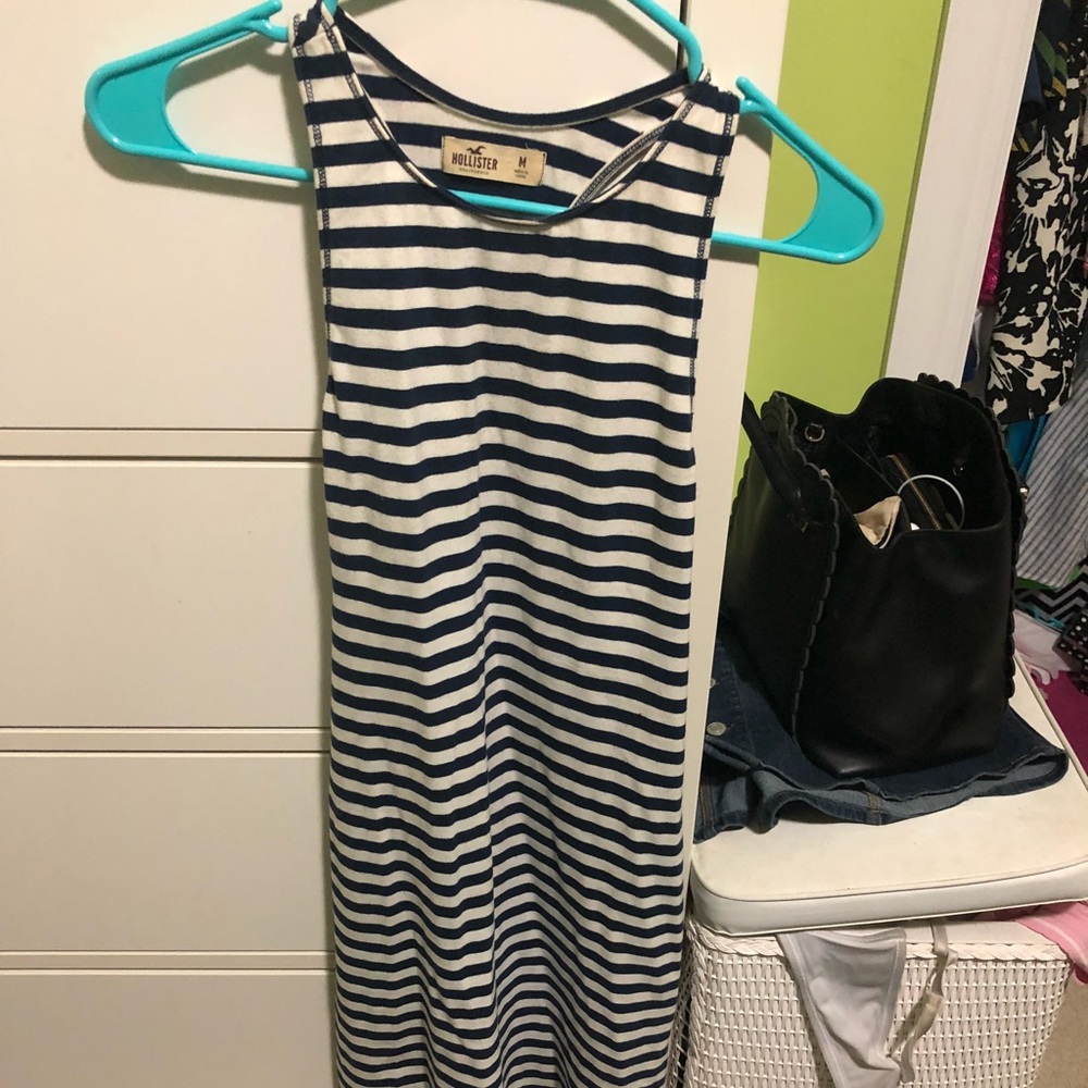 Hollister Blue & White Striped Bodycon Dress